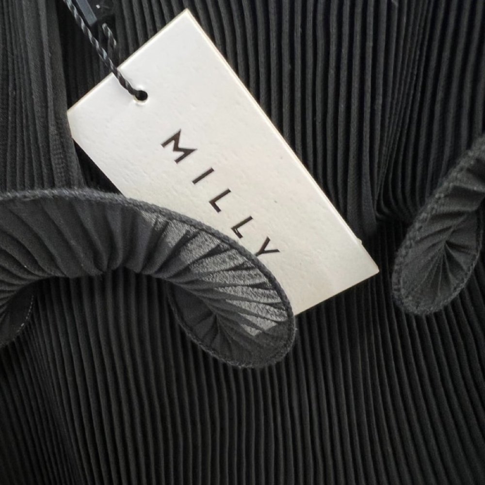 Milly Black Layered Ruffle Mini Dress - Picture 6 of 8